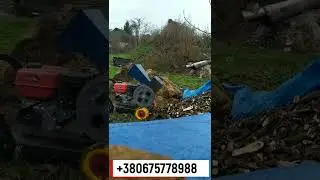 Измельчитель веток ТР-60: измельчение толстых веток на бруски