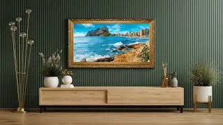 Hill Seaside 4K Photography  Framed Peaceful Art - Screensaver  - TV Wallpaper HD