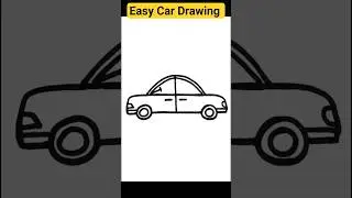 Easy Car Drawing for Beginners | Simple Car Sketch Step by Step ✏️🚗 | Kajal Creative Drawings