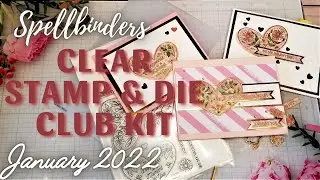 Valentine Cards | Jan 2022 Spellbinders Clear Stamp & Die