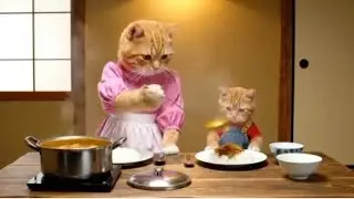 #Mama Cat&rsquo;s Magical Day at the Water Park 🐱💦.#funny 