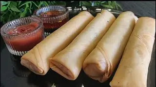 How to make Crispy Crunchy Vegetarian Spring Rolls #food #cooking #recipe #easyrecipe