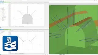 Reinforcing a mine drift with cables in the 3D Tunnel Designer