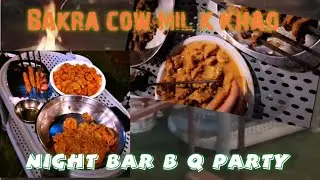bar b q party | plan tika boti | bakra cow mil k khao @jamshaidvloger7306