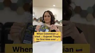 🇨🇴 Colombian Girl Tries 🇮🇳 Gujarati Thepla for the FIRST Time Ever #veggmomo