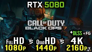 Call of Duty: Black Ops 7 - RTX 5080 | 1080p vs 1440p vs 2160p 4K + DLSS + Multi Frame Generation