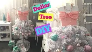 Dollar tree DIY/ Christmas Glam mannequin dress