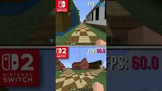 Minecraft | Switch vs Switch 2 (Back-Compat Ver) | FPS Comparison  #minecraft #switch #switch2