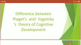 #CDP Difference between Piaget's  and Vygotsky's theory of cognitive development
