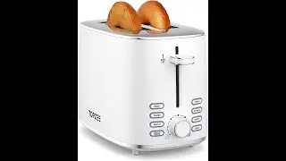 Toaster 2 Slice, Wide Slot for Toasting Bagel Muffin Waffle Gluten Free Breads, 7 Shade Settings