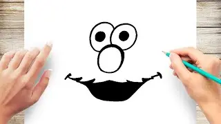 How to Draw Elmo Face