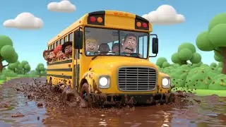 Колеса автобуса застряли в липкой грязи 🚌 | Веселая детская песенка и мультфильм | Toonzy Wheels ...