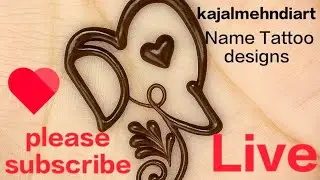 heart shape tattoo designs mehndi// heart me apna names likhwaiye 😍 Live