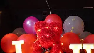 Handmade Craft Decorative PE Foam Proposed gift  40cm Teddy Rose Bear