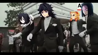 Demon slayer with Ghana's dancing pallbearers - COFFIN DANCING MEME