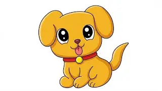 Il How To Draw An Easy And Cute Puppy ll Cute Puppy Drawing Easy ll Easy Puppy Drawing ll
