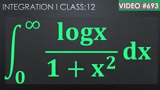 integration 0 to infinity 𝐥𝐨𝐠𝐱/(𝟏+𝐱^𝟐 ) 𝐝𝐱 I class 12 @mathsculeas