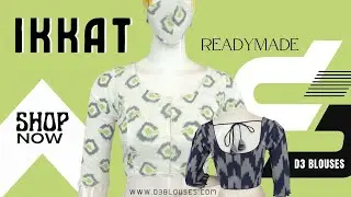 IKKAT BLOUSES - 3/4 SLEEVES READYMADE BLOUSES - D3 BLOUSES