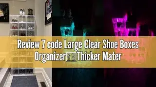 Review 7 code Large Clear Shoe Boxes Organizer【Thicker Material】Stronger Shoe Box with Magnetic Door