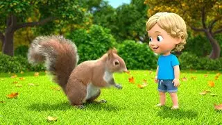 La ardilla traviesa escondió las bellotas doradas | Rimas Infantiles y Canciones para Niños