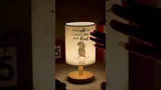 Honor memory of your beloved pet with this fabric lamp #fabriclamp #giftsforpetlovers #memorialgift