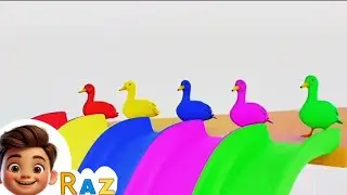 Learn Colors with 5 Little Ducks and  Flying Toy Cars Pretend Play for Kids