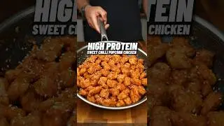 The TASTIEST High Protein Sweet Chilli Popcorn Chicken & Rice!🔥🍿🍗 Easy 50g Protein! #mealprep