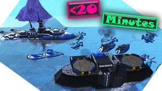 Zero-K Cast | DanWarior (Shipyard) VS Mad_Kraft (Amphbot)
