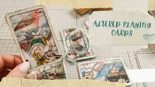 Altered Playing Cards für mein Junk Journal | Eucalyptus & Rosen Papier von @agnesjohannaart
