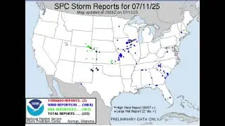 Last 24 hours severe weather reports July 12 2025