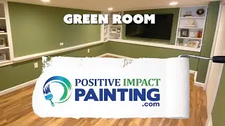 Stunning Basement Makeover! Green Feature Room & Black Accent Wall