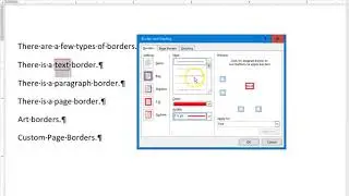 40 Text and Paragraph border Word 2016