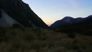 Hooker valley track on winter evening | Mount cook | New Zealand