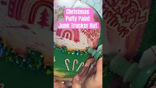 Puffy Paint Junk Trucker Hat I Holiday DIY Fashion #holidaysonshorts