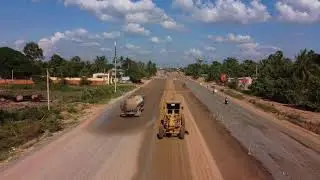 #Graders construction of National Road No. 5 / #DJI