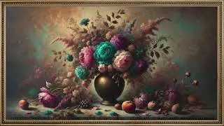 Mixed Pastel Tones Floral Canvas &ndash; TV Art| Tablo Ekran