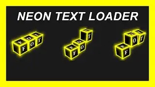 Flipping Neon Text Loader Animation - FOT