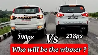 MG Gloster Vs Ford Endeavour Race😲