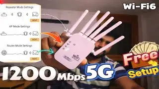 6 Antenna WiFi Repeater | Dual Band 1200Mbps | Wired & Wireless Test