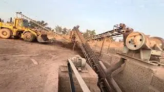 Powerful Stone Crushing Machine | Heavy Machinery at Work