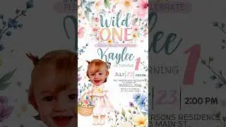 Wildflower Animated Invitation include your kid into the animation with the magic of AI