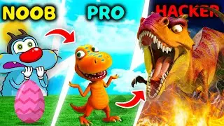 NOOB vs PRO vs HACKER In Dinosaur Merger! ft.Oggy
