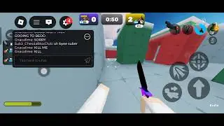 Kind subscriber let me get the win by using knife in Roblox rivals