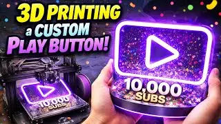 Making a NEON PLAY BUTTON for 10k Subs!