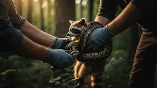 Tennessee Wildlife Rescue: Raccoon Saved from Giant Snake