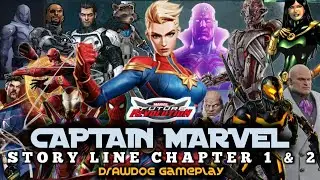 Marvel Future Revolution Gameplay | Captain Marvel | Story Line | Chapter 1 & 2 | Netmarble