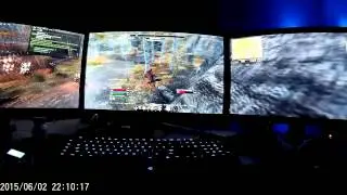 My ESO Gameplay 5760x1080 Ultra settings 2 x r9 290x Crossfire 50fps across 3 monitors