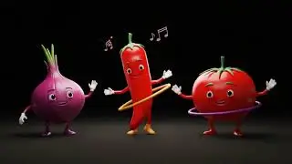Baby Party Sensory - Dancce vegetables Sensory Party Smoothie Animation Happy Holidays Kids🍉🥕 🍌