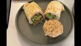 Chicken Caesar Wrap and Muffins