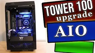 Thermaltake Tower 100 AIO and Power Supply Fan Install